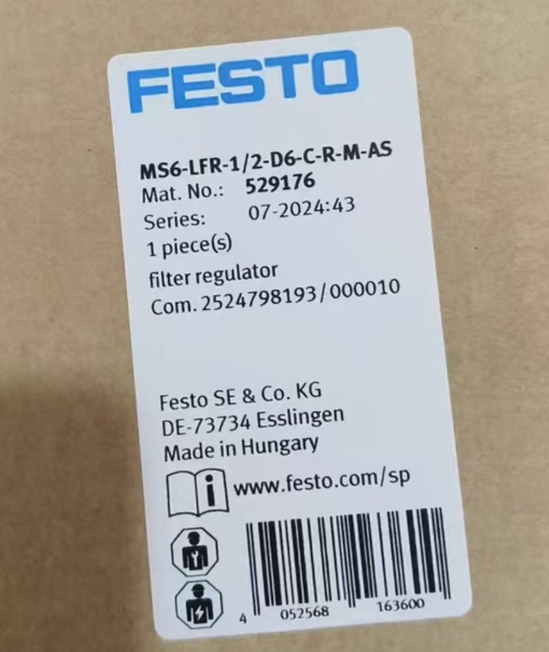1PC FESTO MS6-LFR-1/2-D6-CRM-AS 529176 pressure reducing valve