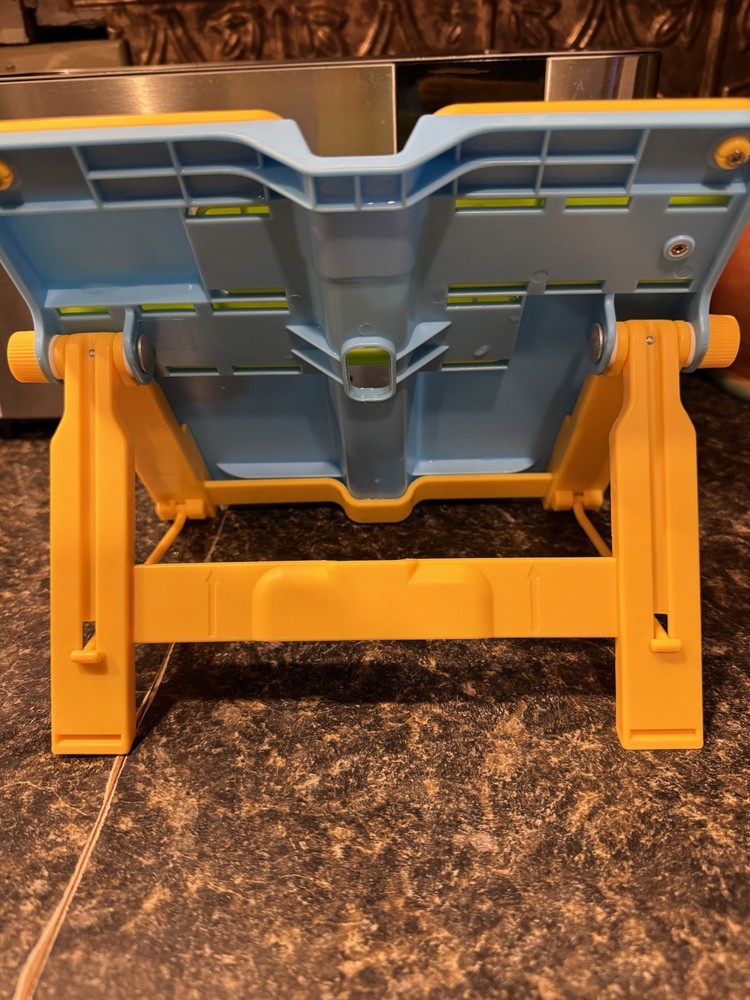 Book Stand, Plastic Adjustable Foldable Book Display Holder with Clips