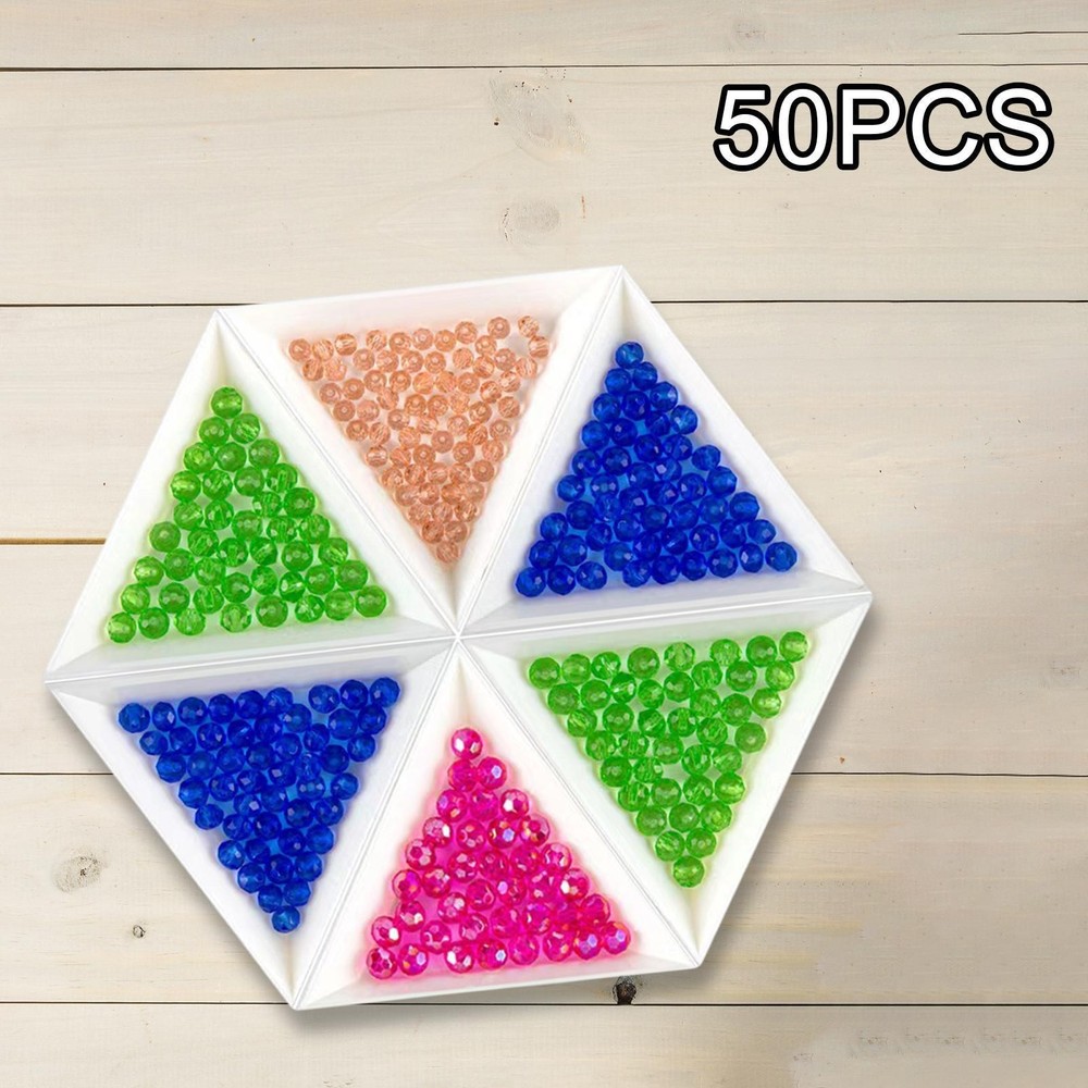 50 Pieces Bead Sorting Trays Containers Triangle Sorting Trays