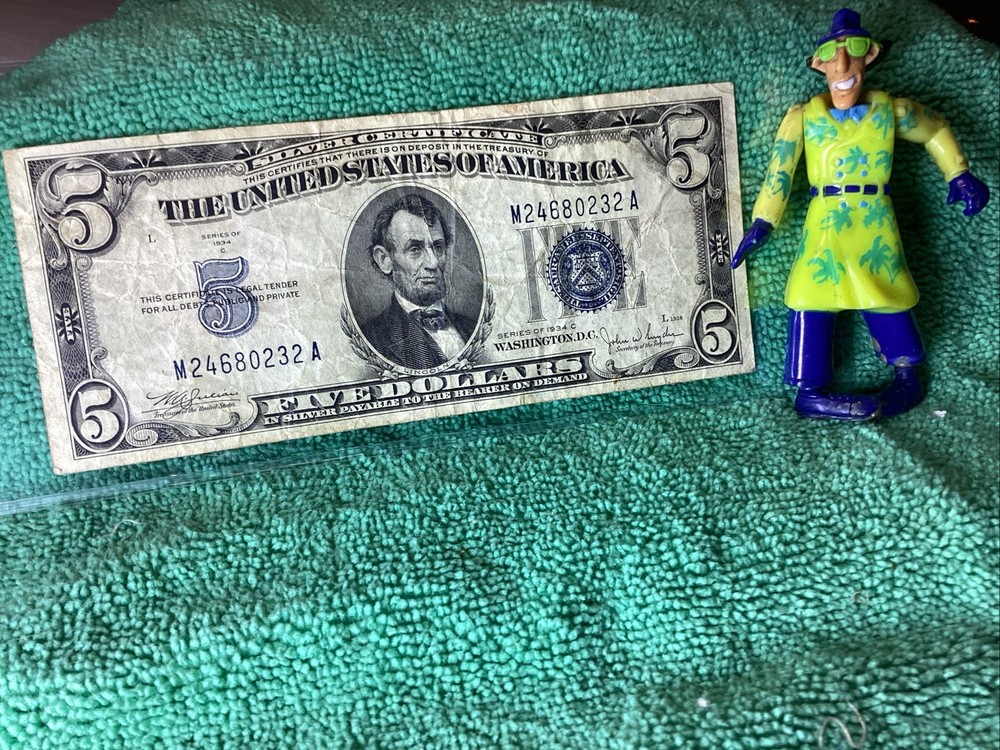 1934 C $5 SILVER CERTIFICATE