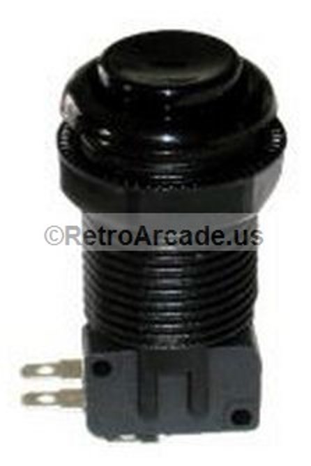 Black Long Length Arcade Game Push Button w/ microswitch Also for Mame and Jamma