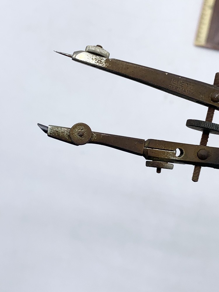 Vintage Hole Puncher & Pencil Compass Geometry Tool