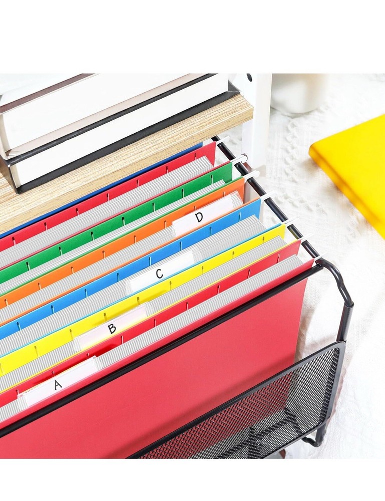 Hanging File Folders Assorted Colors, 25 Pack File Folders Letter Size