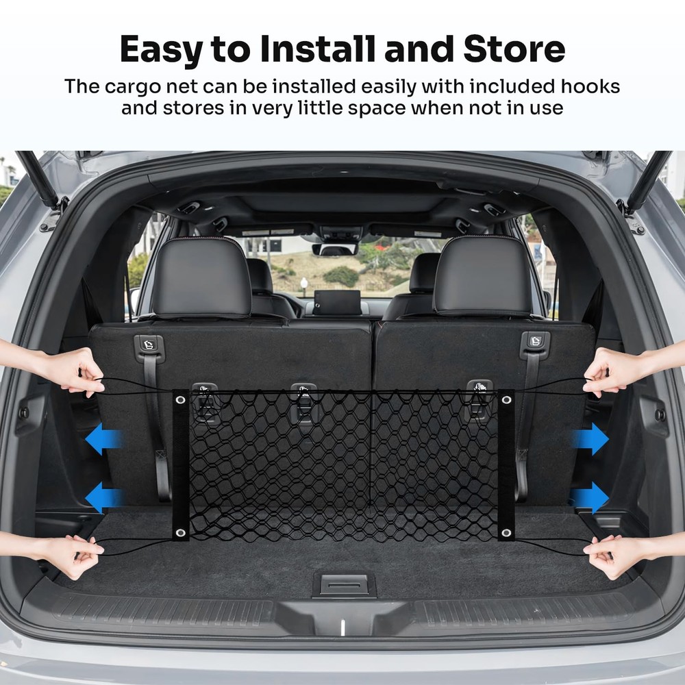 Cargo Net for Honda Pilot 20232026 | Adjustable Mesh Trunk Organizer