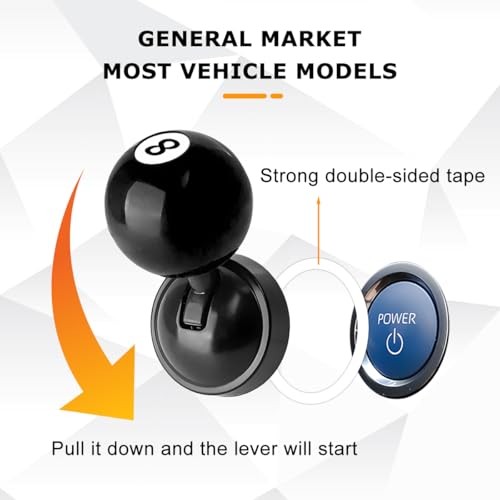 Car Joystick Push Start Button Cover, Vehicle Engine Start Stop Button Black