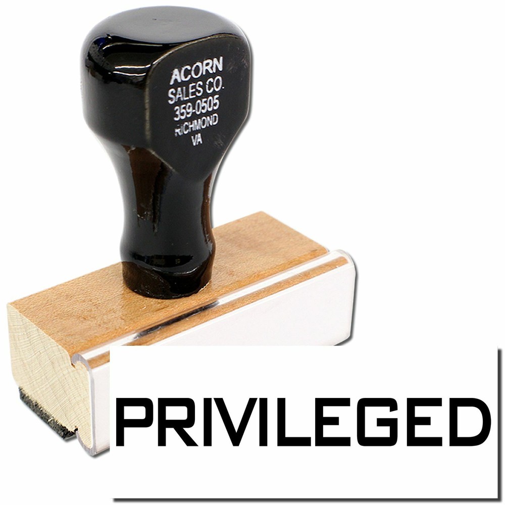 Privileged Rubber Stamp Size 1/2" Tall x 1-1/2" Wide