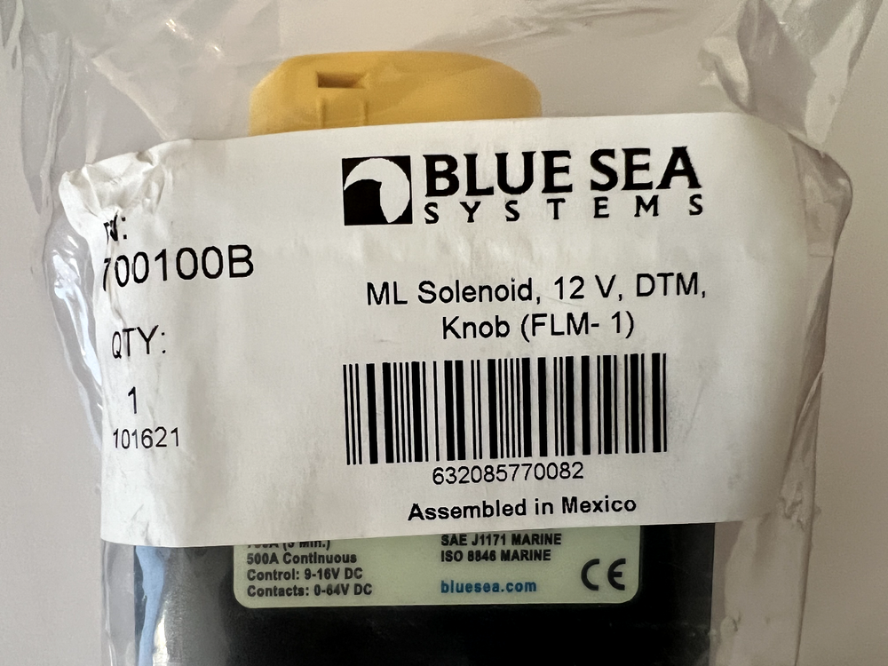 New Blue Sea Systems 7700 ML-RBS Remote Battery Switch 12V 700100B