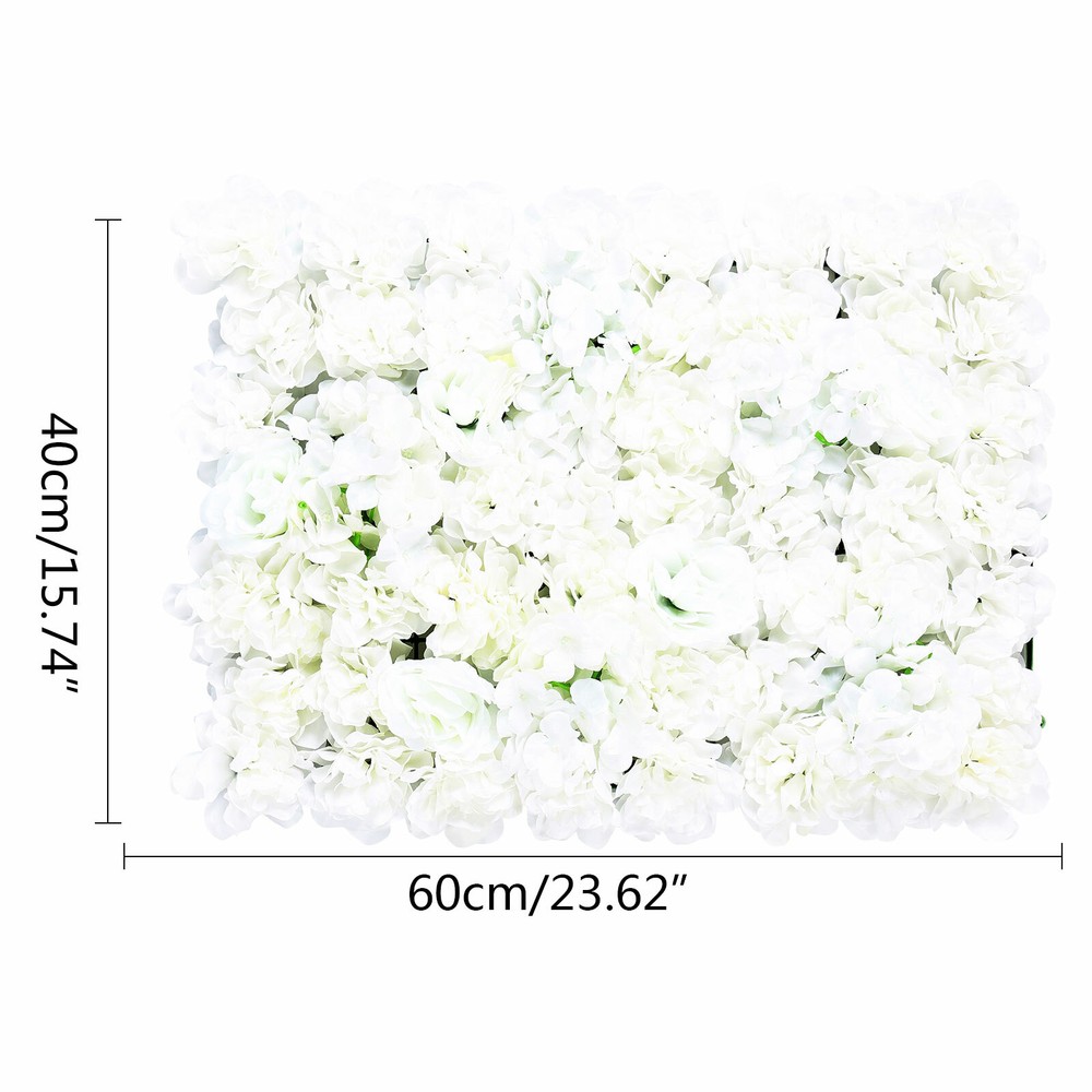 20x Artificial Silk Flower Wall Panel Wedding Party Stage Background Decoration