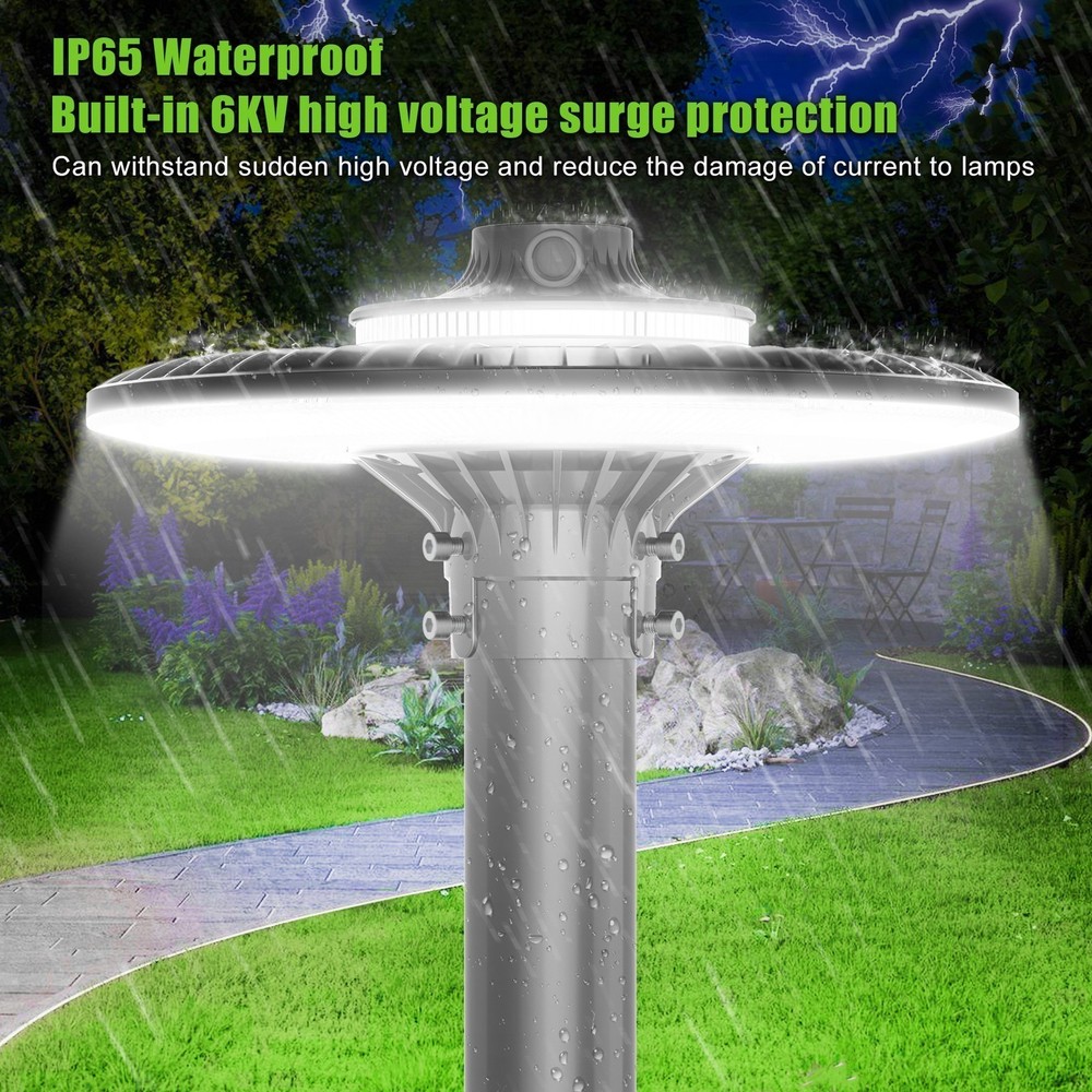 30000LM (600W Equivalent) Outdoor LED Post Top Lighting 200W Adjustable 3K/4K/5K