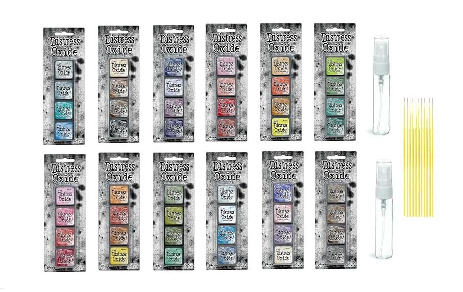 Mini Distress Oxide Pad 12 PK Bundle - Complete Ranger Tim Holtz Mini...