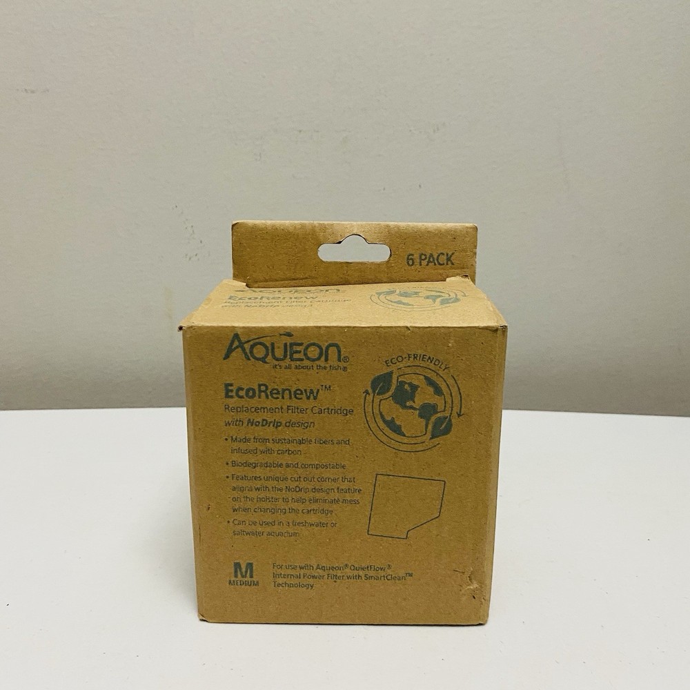Aqueon EcoRenew Replacement Filter Cartridges Medium - 6 Pack