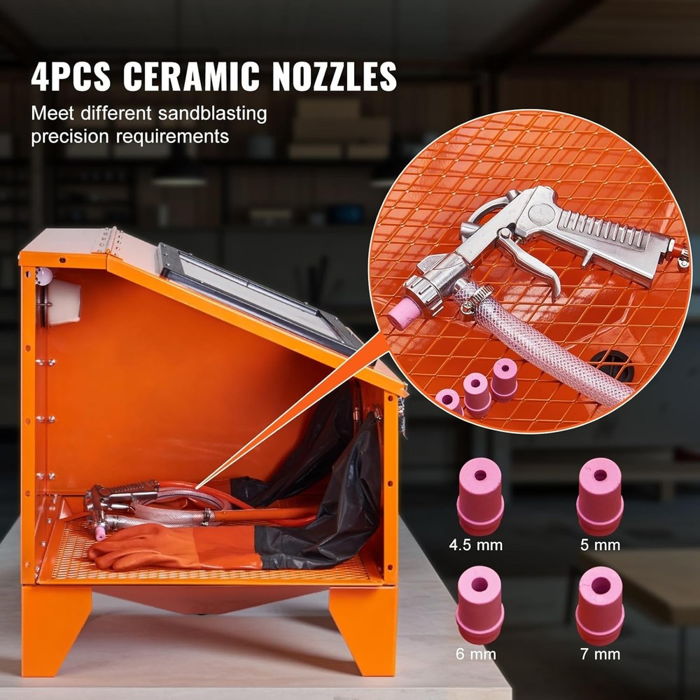 40 Gallon Portable Benchtop Sandblasting Cabinet for DIY Projects & Rust Removal