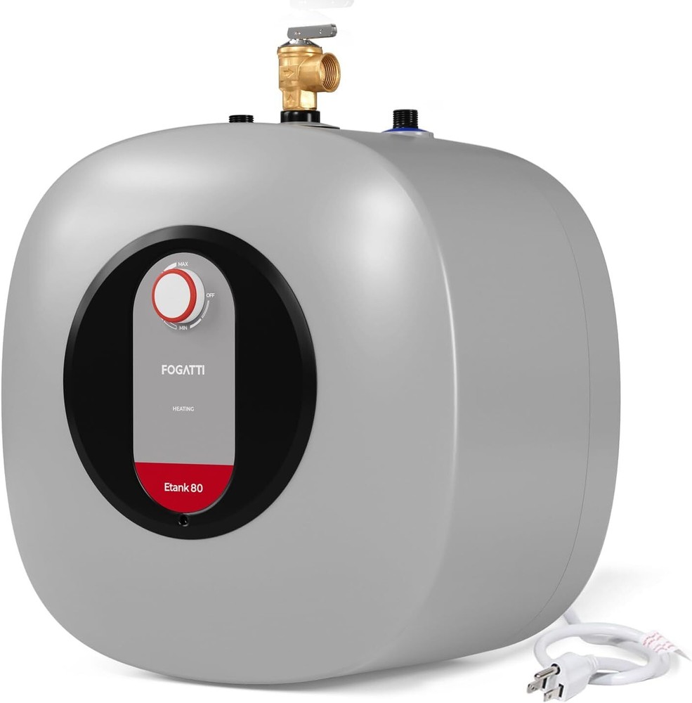 FOGATTI Mini Tank Water Heater Electric 8 Gallon Storage For Sink RV Kitchen