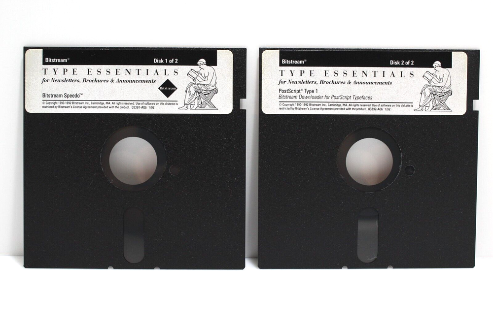 Type Essentials - Bitstream, 1992 - Floppy Disks (5 1/4")