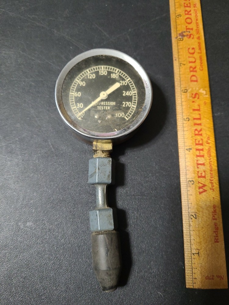 Vintage Automobile Compression Engine Tester Gauage- Untested