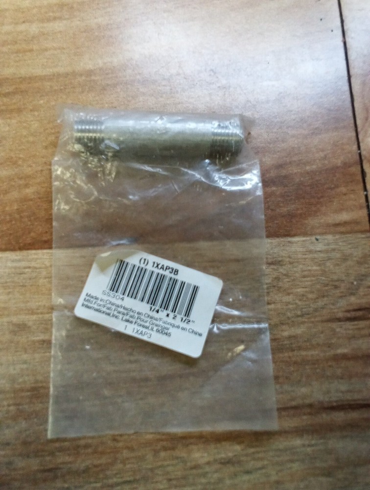 Threaded Nipple 1/4" X 2 1/2"