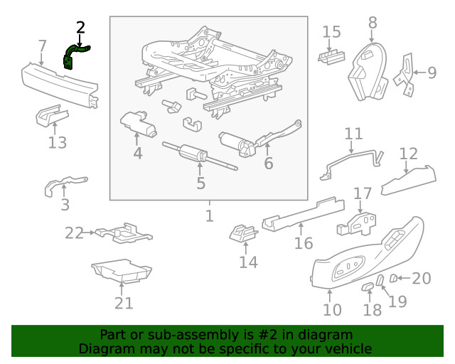 Genuine GM Driver Seat Bracket 22831492