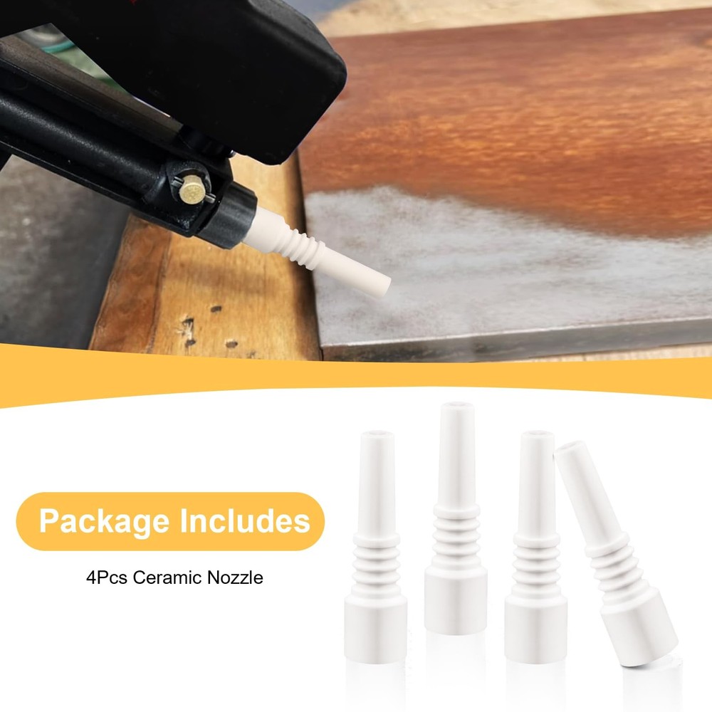 Sand Blaster Ceramic Nozzles Replacement Sandblasting Tips, 10mm Nectar White