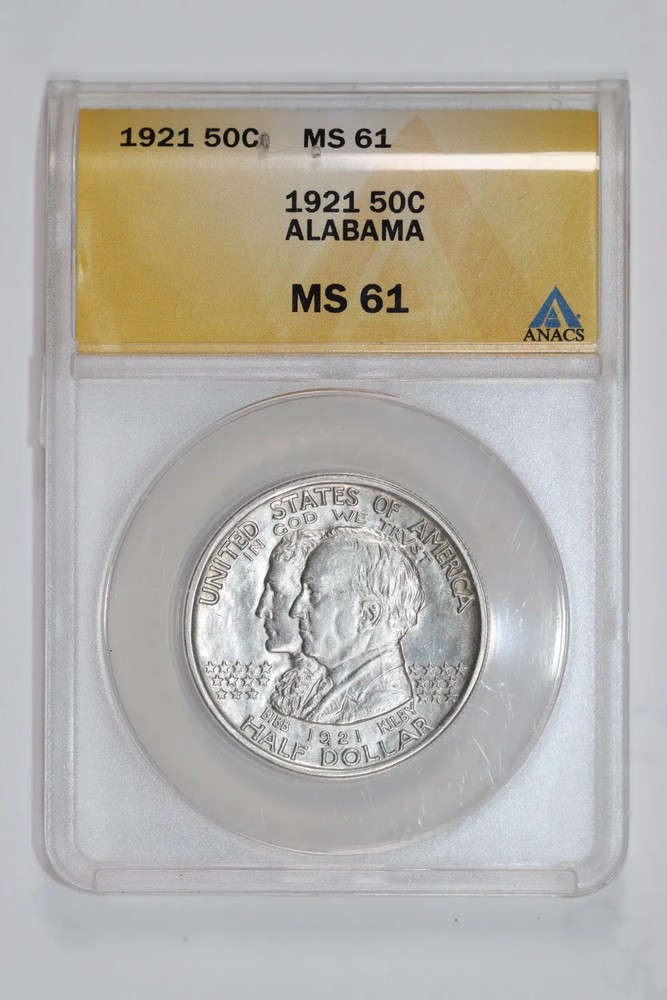 1921 ALABAMA COMMEMORATIVE HALF DOLLAR ANACS MS61