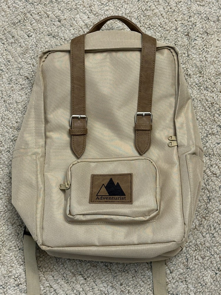 Adventurist Classic Backpack Tan Khaki EUC Free Shipping!