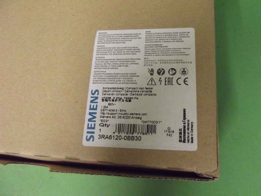 Siemens 3RA6120-0BB30 Compact load feeder