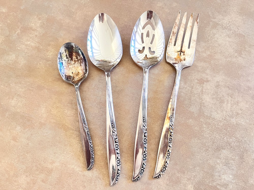 55 Pcs Oneida LTD WM.A. Rogers BRITTANY ROSE Silverplate Silverware Flatware Set