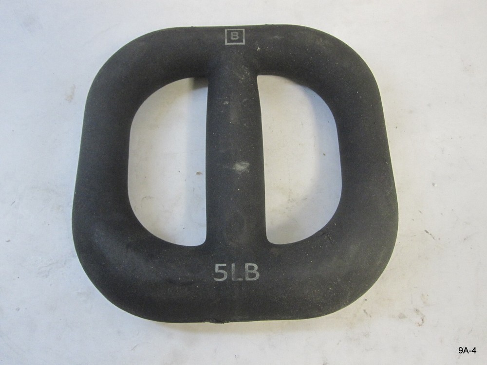 One Single 5lbs Cast Iron Ring Dumbbell Barbell