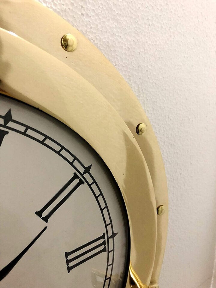 Antique Marine Solid Brass Ship Porthole Analog Clock Nautical Wall Clock