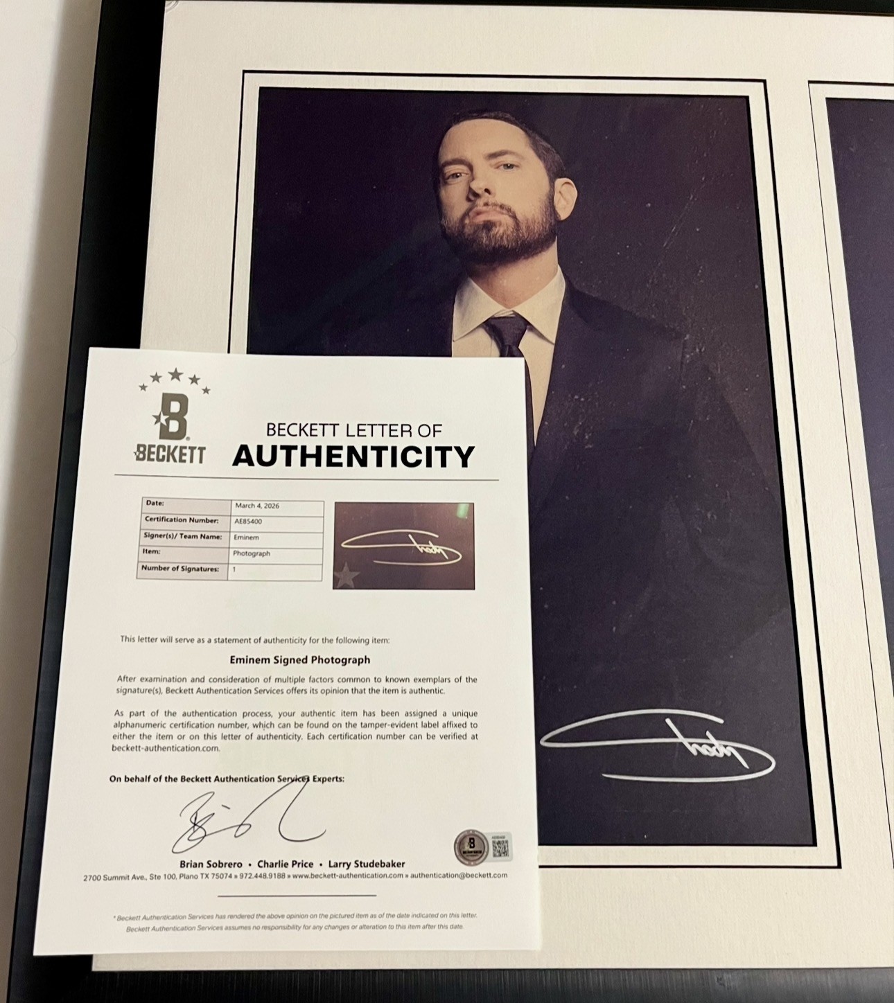 2020 Eminem Autograph Music To Be Murdered By Auto ONLY 100 Signed Beckett COA