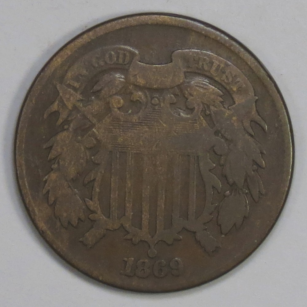 1869 Two Cent Piece - G+