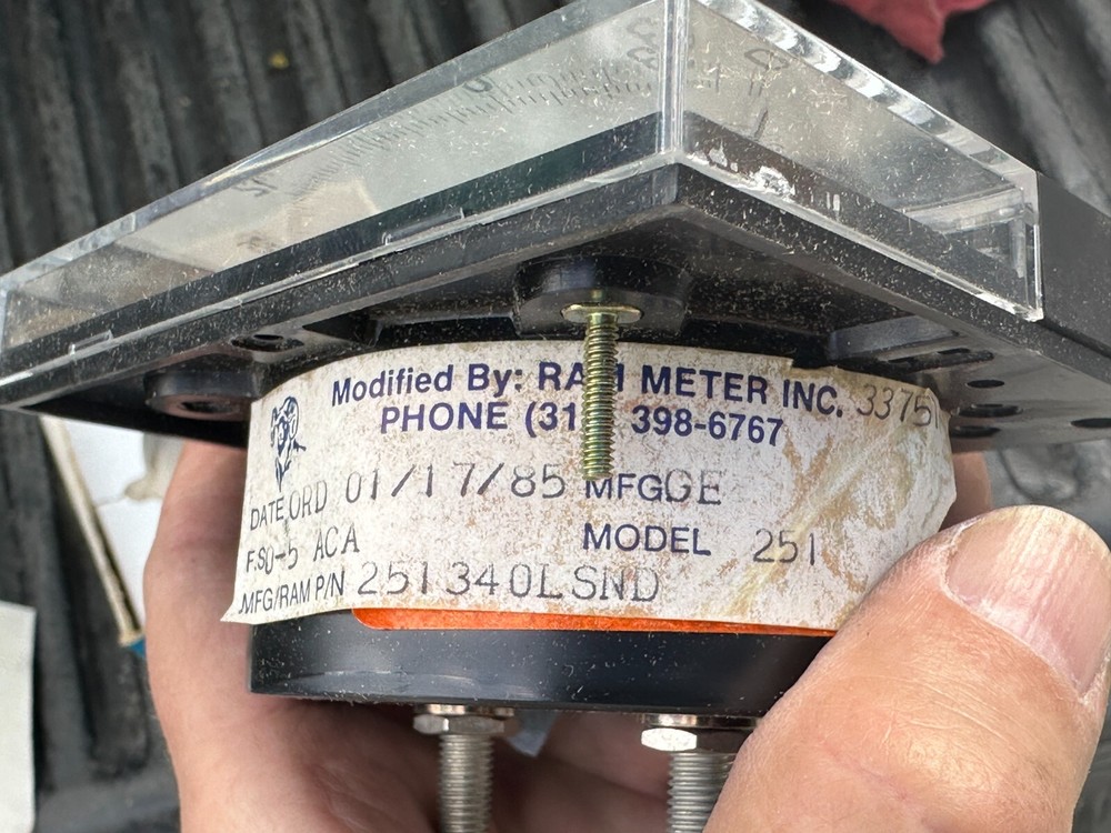 GE 251 Panel Meter, 0-5 ACA, 0-15 ACA Range