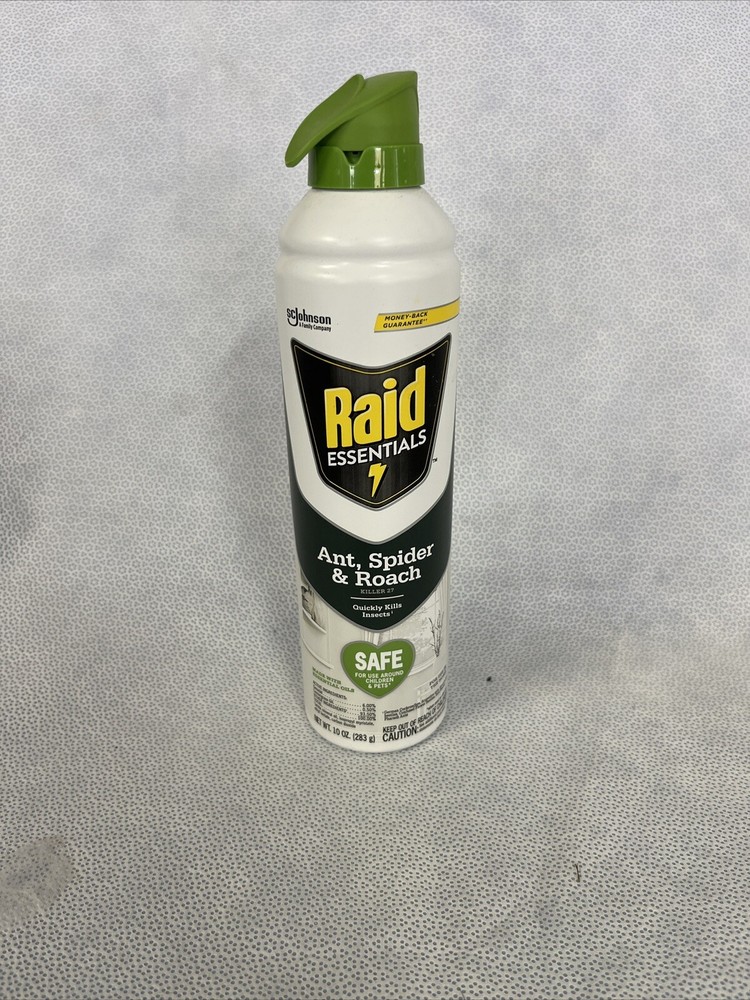 Box of 5 - Raid Essentials Ant, Spider & Roach Killer 27 Spray, 10 Oz
