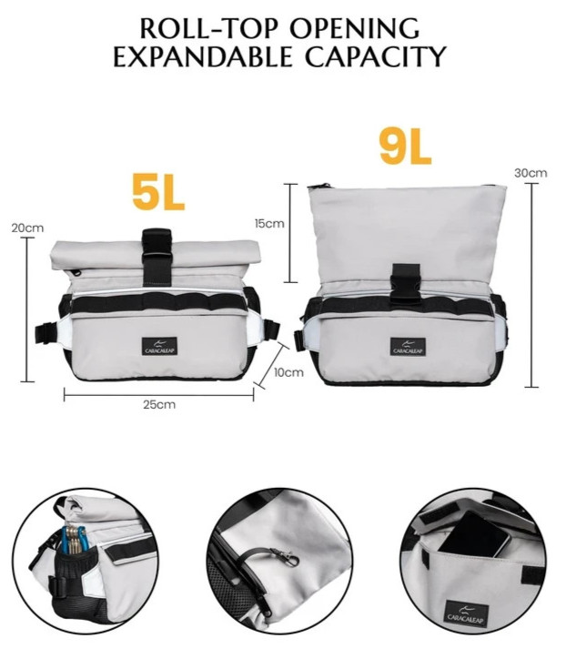 Caracaleap Compact and Versatile 2-in-1 Handlebar Bag
