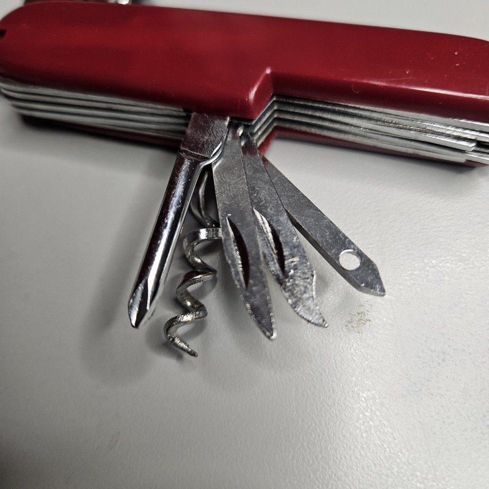 Multi Tool Pocket Knife Made In China Red Handles 11 Tools