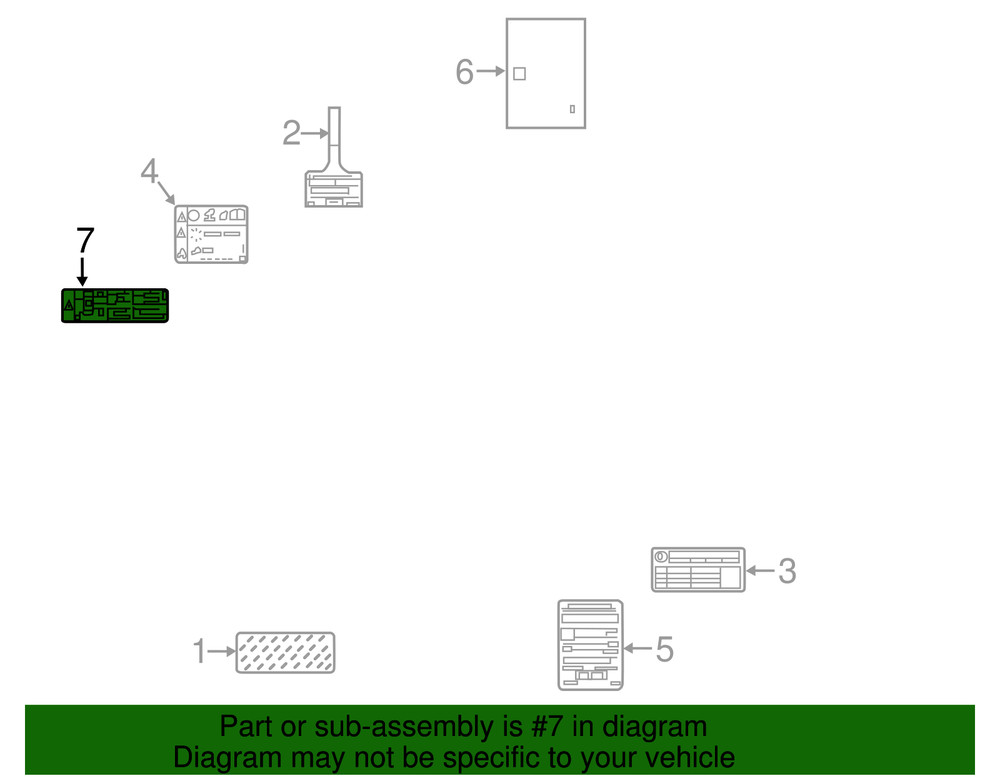 Genuine GM Hybrid High Voltage Information Label 42657324