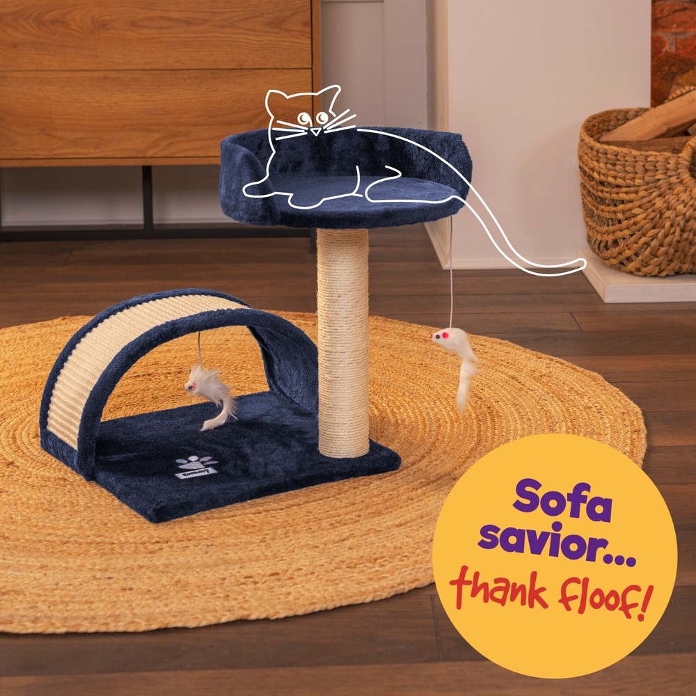 Cat Canopy Kitten Tree Activity Centre Scratch Scratching Post Climbing Toy Bed