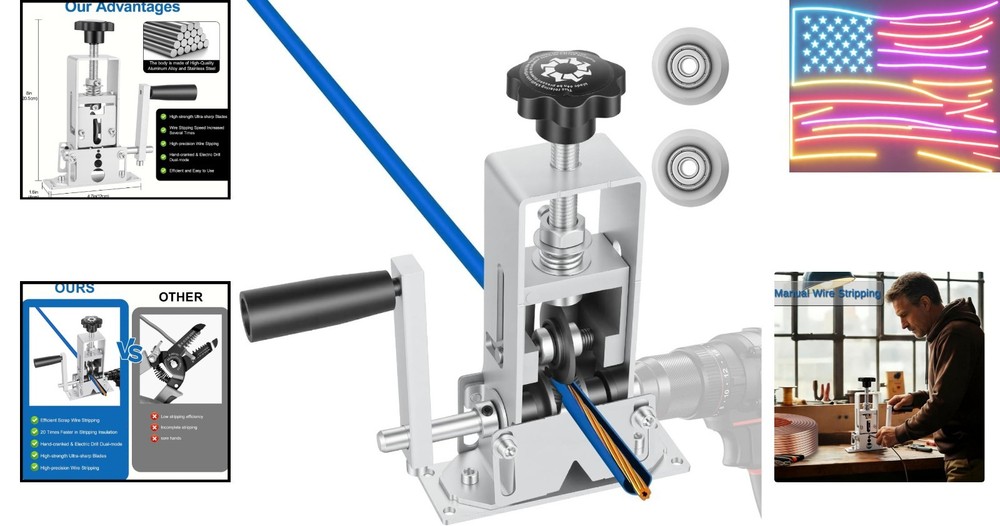 Wire Stripper Machine Manual, Scrapping Copper Cable Stripping Machine, Drill...