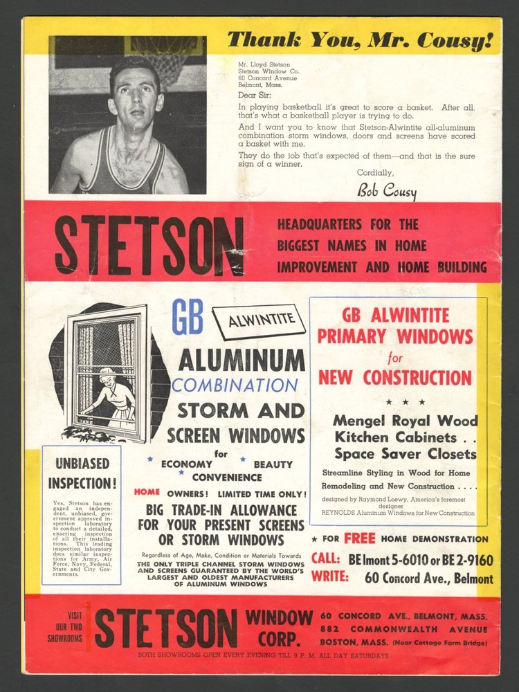 1954 Stanley Cup Playoffs Program Jacques Plante 2 Shut-outs "Mr. Zero" Montreal