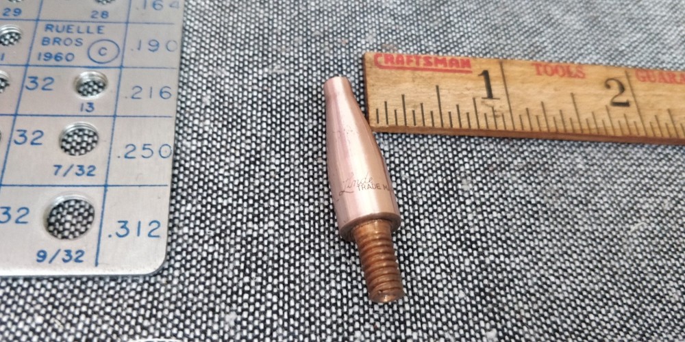 LINDE 4 pack Torch Tip Contact Tip, Wire Size .061" 12-24 thread