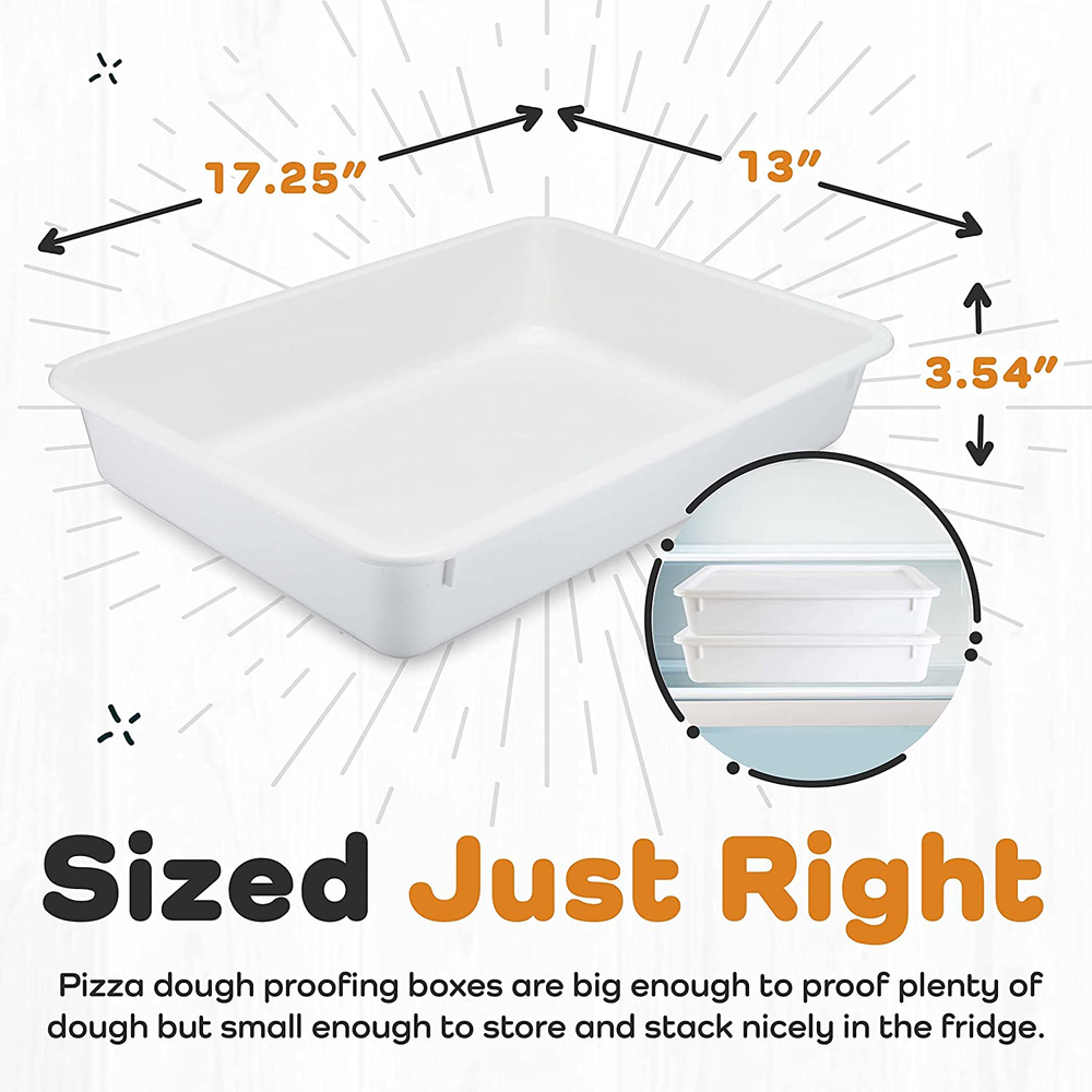 GSM Brands Pizza Dough Proofing Box - Stackable Commercial Quality Trays with x