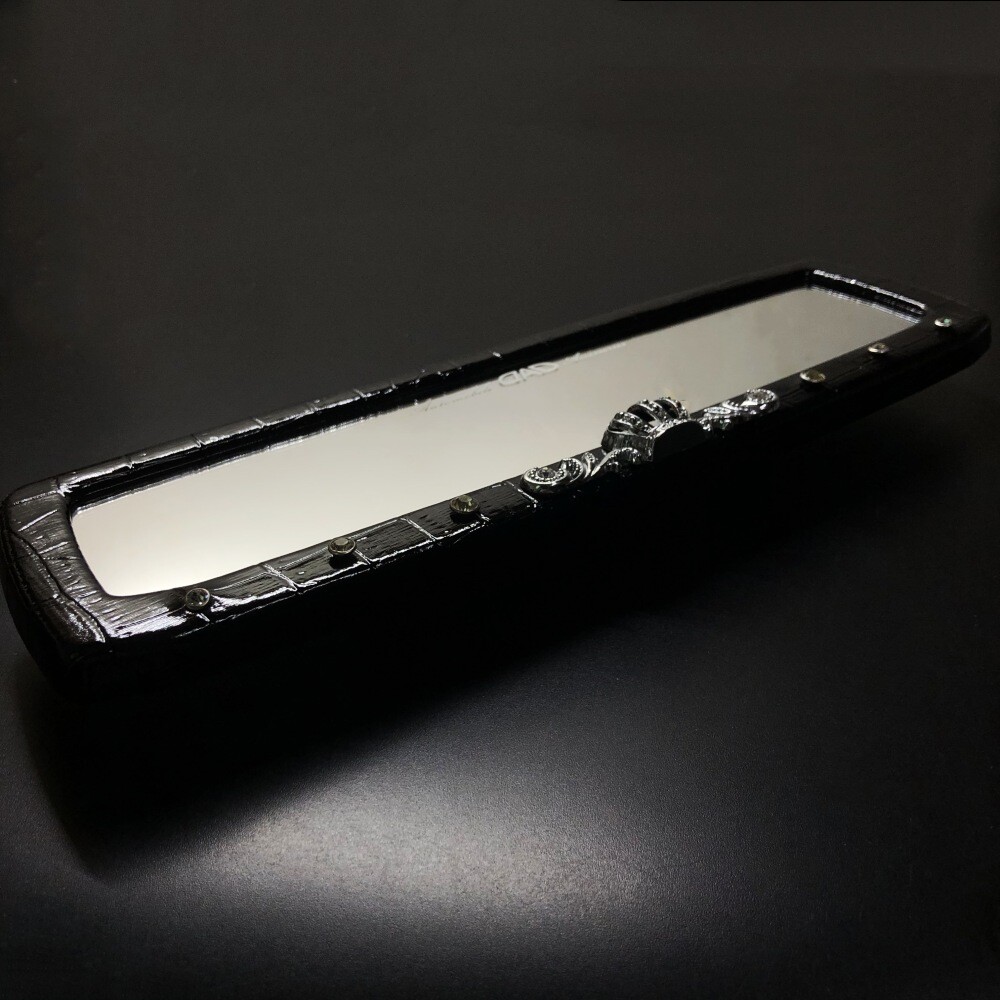 JDM DAD Crown Crystals Setting Classical Luxury Car Modified Rear View Mirrors