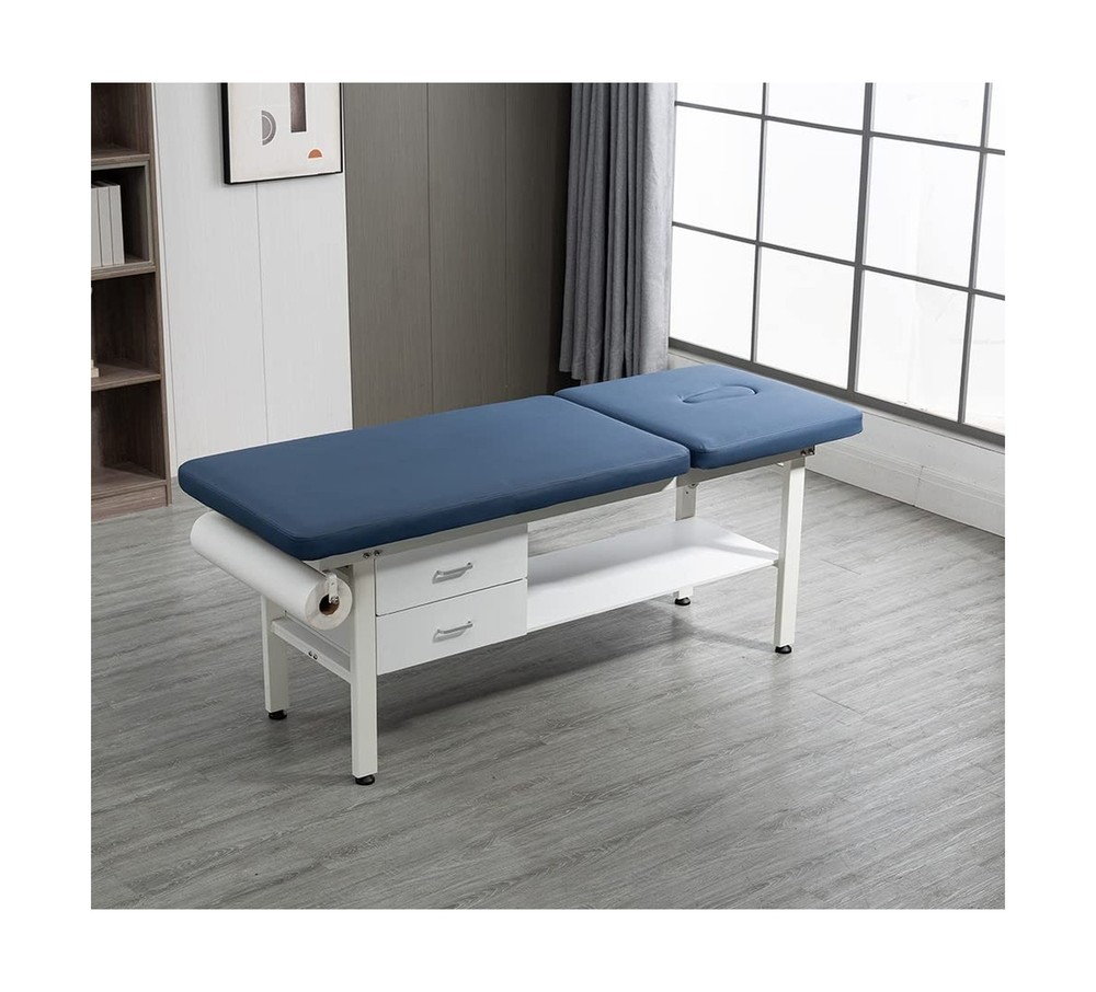 27.6" Width Comfortable Fixed Height Medical Exam Table Backrest Adjustable w...