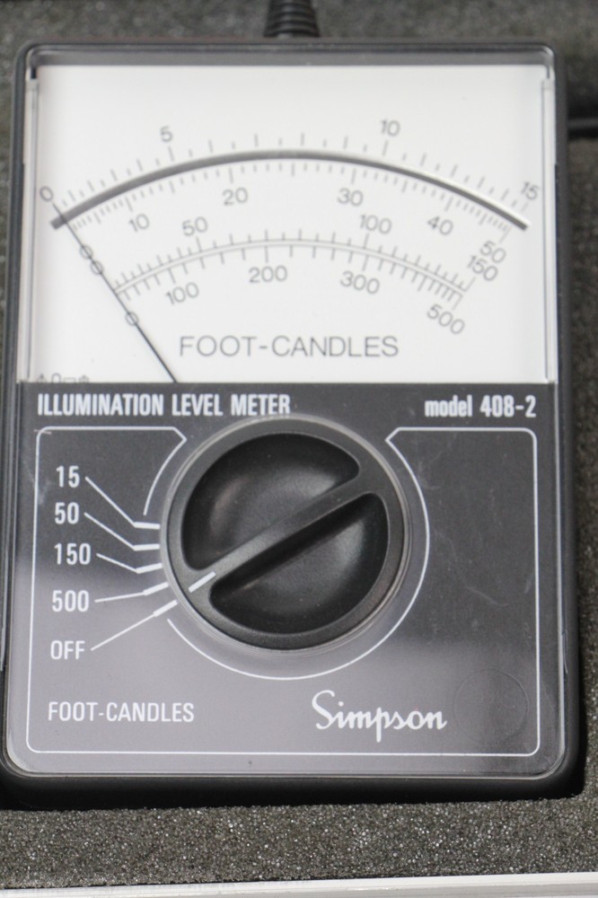 Simpson Illumination Level Meter Model 408-2 with Case