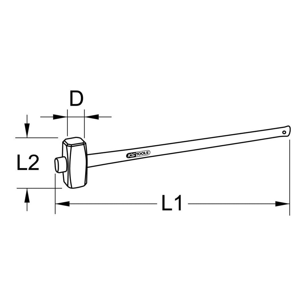 142.6301 Sledge Hammer with Fibreglass Handle, 3000g