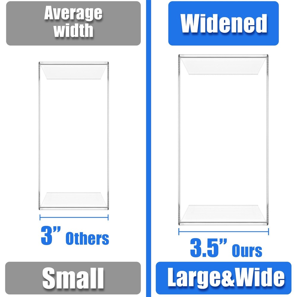 Acrylic Display Risers, 8 Pieces Clear Rectangular Tabletop Display Stand for...
