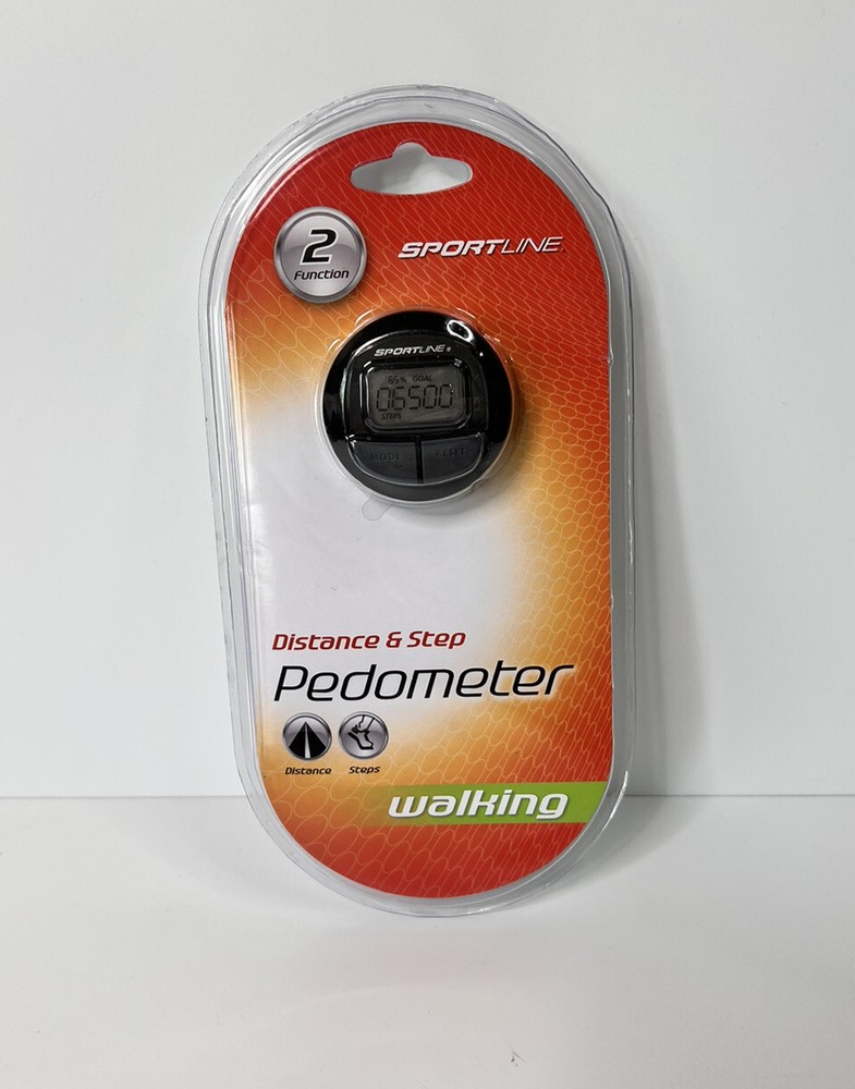 SportLine Pedometer 2 Function Distance And Step Walking Color Black