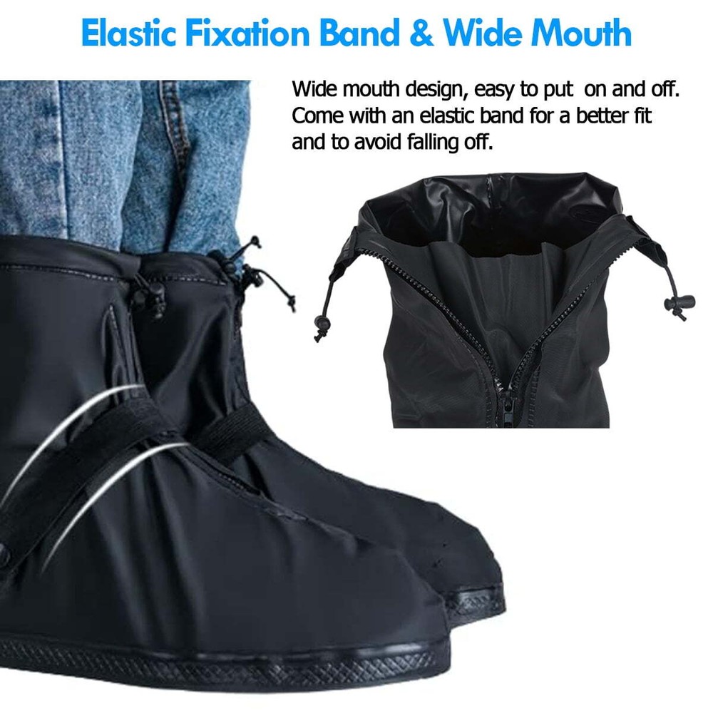 Anti-slip Shoe Covers Reusable Rain Snow Boot Waterproof Shoes Protector Large