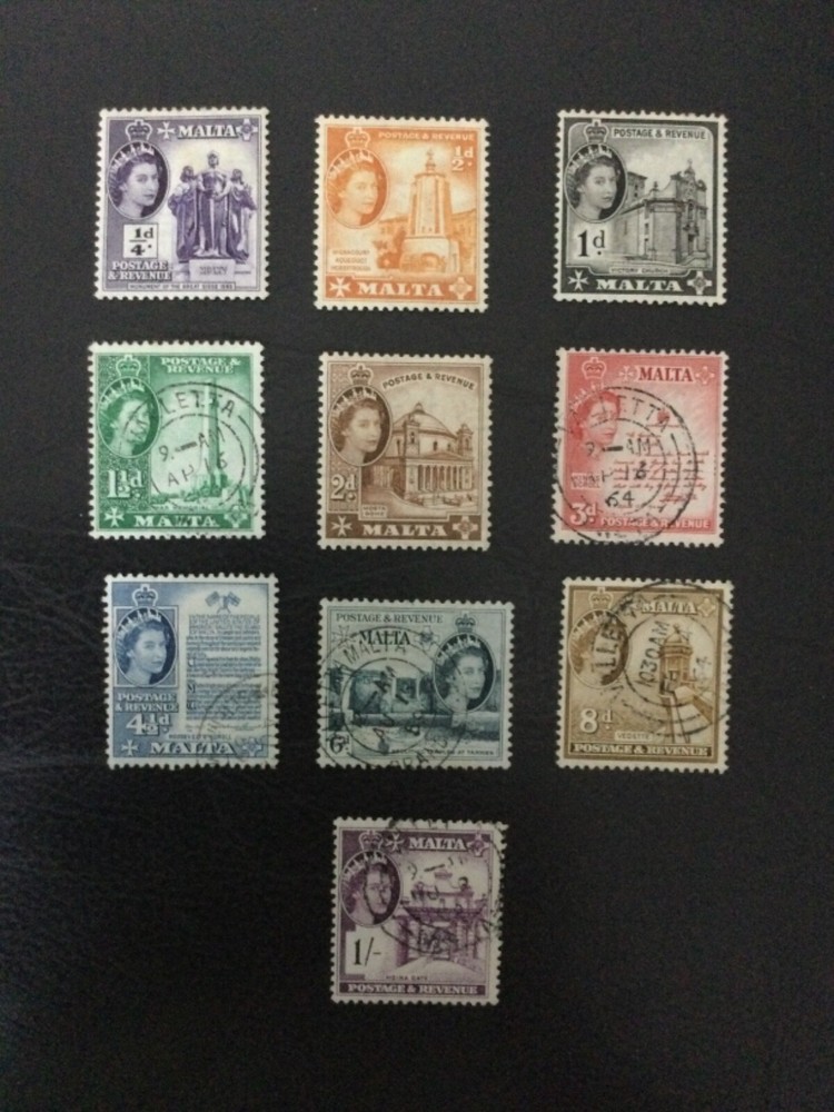 Malta QEII 1956 Fine used Selections