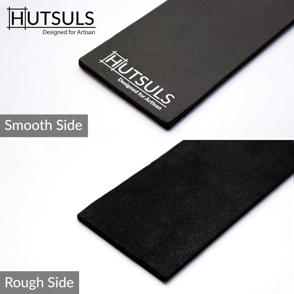 Black Leather Strop with Compound - Get Razor-Sharp Edges with Stropping Kit, Gr