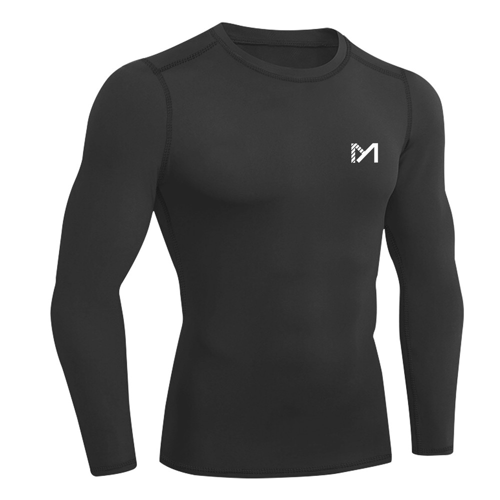 Men's Compression Shirt Long Sleeve Athletic Workout Shirts Active Base Layer